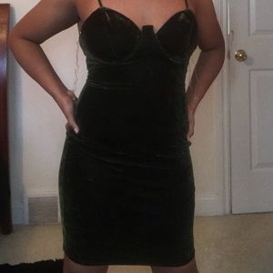 Dark green formal dress